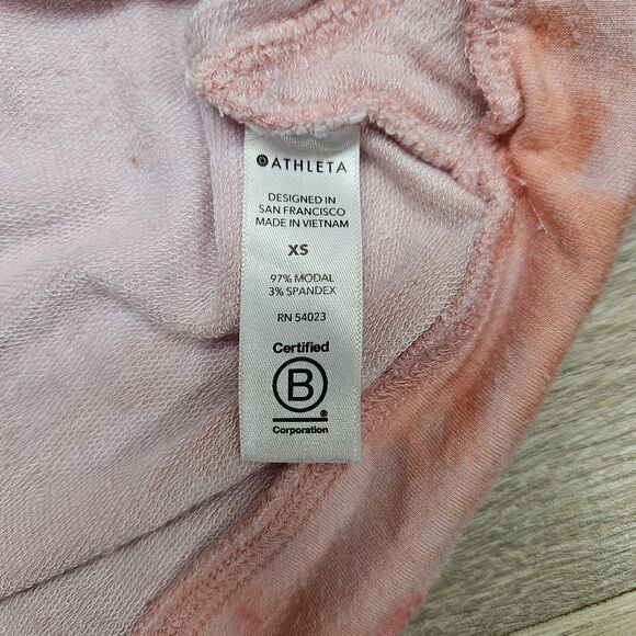 Athleta Womens Pink Tie Dye Longsleeve Shirt XS - Picture 7 of 9